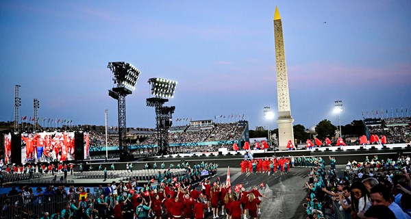 Åbningsceremoni på Place Concorde i Paris. Foto: Lars Møller.