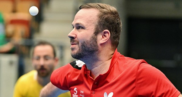 Peter Rosenmeier ved EM i parabordtennis 2025. Foto: Manfred Schillings.